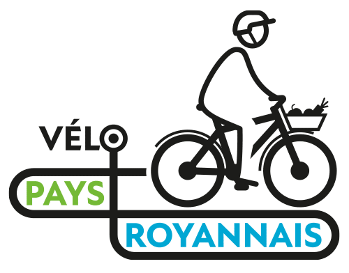Logo vélo pays royannais en charente maritime promouvoir l'usage du vélo, faciliter, améliorer, sécuriser la pratique du vélo sur le Pays Royannais, et plus précisément rassembler le plus grand nombre d'usagers du cycle