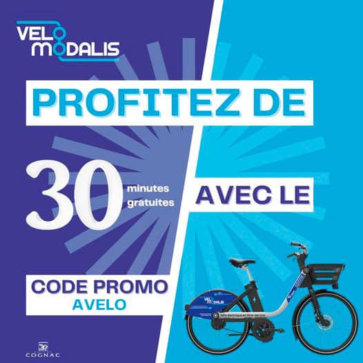 Code promo 30 minutes gratuites pour les vélos Modalis