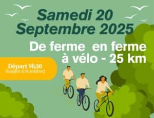 De ferme en ferme à vélo – Samedi 20 septembre 2025