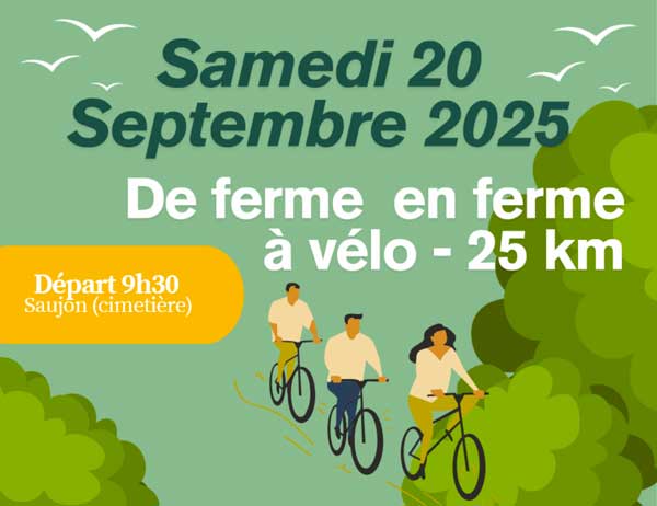 De ferme en ferme à vélo – Samedi 20 septembre 2025
